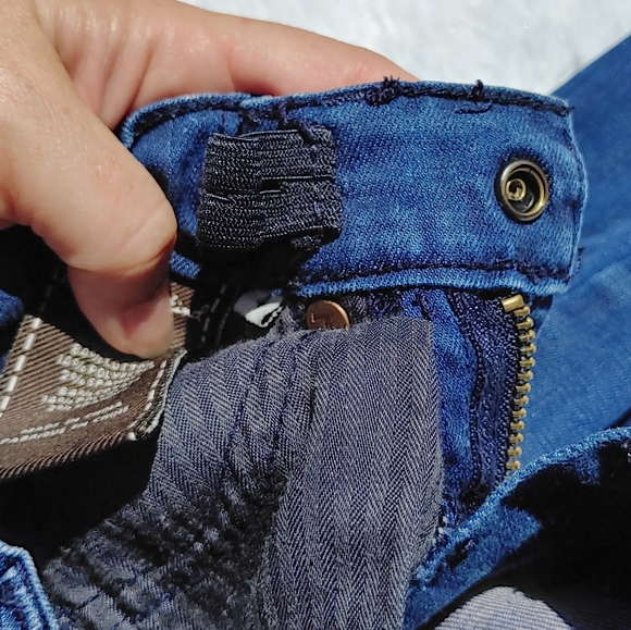 7 For All Mankind Adjustable Waist Blue Jeans Sz 4 - Picture 7 of 7